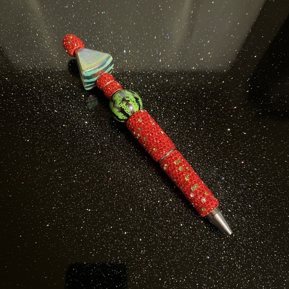 Watermelon Beaded Rhinestone Pen - Picture 5 of 6